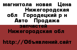 магнитола  новая › Цена ­ 1 000 - Нижегородская обл., Городецкий р-н Авто » Продажа запчастей   . Нижегородская обл.